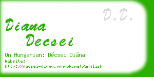 diana decsei business card